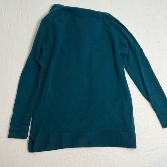 THREE Women’s Sweaters Size Small Grey Heather, Dark Teal, Purple Cowl Cardigan - Picture 10 of 12